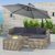 Juskys Polyrattan Lounge Punta Cana M grau-meliert — Gartenlounge Set für 3-4 Personen — Gartenmöbel-Set mit Sofa, Tisch und Hocker - Sitzbezüge in Dunkelgrau - 6