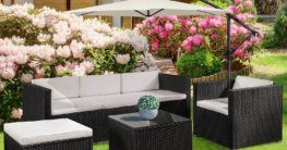 Rattan Lounge Garten