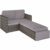TecTake 800884 Poly Rattan Lounge Set, 2-Sitzer Sofa mit Rückenlehne, großer Hocker mit klappbarer Stütze, inkl. Dicke Auflagen, Gartenmöbel Set für Garten & Terrasse (Grau | Nr. 403884) - 9