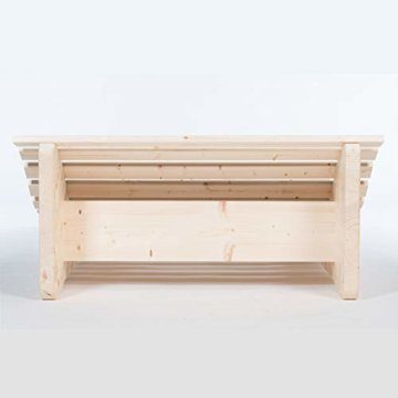 TUGA - Holztech Naturholz Massive wetterfeste extrem stabile stehende Liege Waldsofa Himmelsliege Liegelänge 205cm 120cm breit Himmelsliege - 4