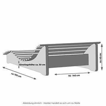 TUGA - Holztech Naturholz Massive wetterfeste extrem stabile stehende Liege Waldsofa Himmelsliege Liegelänge 205cm 120cm breit Himmelsliege - 6
