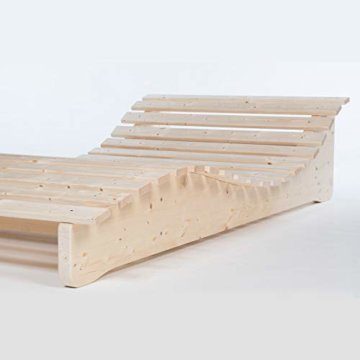 TUGA - Holztech Naturholz Massive wetterfeste extrem stabile stehende Liege Waldsofa Himmelsliege Liegelänge 205cm 120cm breit Himmelsliege - 8