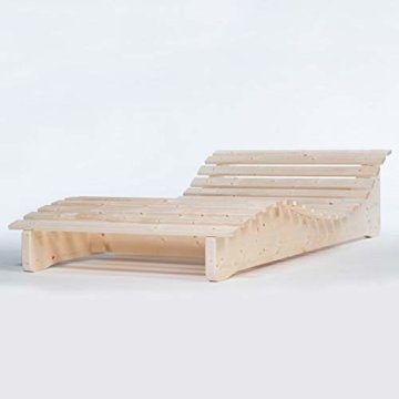 TUGA - Holztech Naturholz Massive wetterfeste extrem stabile stehende Liege Waldsofa Himmelsliege Liegelänge 205cm 120cm breit Himmelsliege - 9