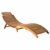 vidaXL Akazienholz Massiv Sonnenliege Klappbar Gartenliege Liegestuhl Holzliege Liege Gartenmöbel Saunaliege Relaxliege Strandliege Braun - 1