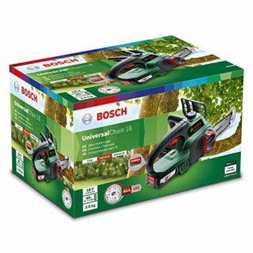 Bosch Home and Garden Akku Kettensäge Universalchain 18 (Grün, 1 Akku, 18 Volt System, im Karton), Norme - 7