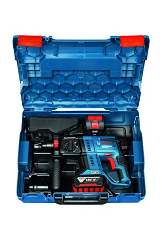 Bosch Professional 18V System Akku Bohrhammer GBH 18V-21 (max. Schlagenergie 2 J, inkl. 2x GBA 18V 4.0Ah Akku + Ladegerät GAL 18V-40, in L-BOXX 136) - 3
