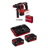Einhell Akku-Bohrhammer HEROCCO Power X-Change (Li-Ion, 18 V, 2.2 Joule, 18 Nm, bürstenloser Motor, pneumatisches Schlagwerk, SDS+ Werkzeugaufnahme, inkl. E-Box, inkl. 2x 3,0Ah Akkus und Twincharger) - 1