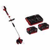 Einhell Akku Rasentrimmer GE-CT 36/30 Li E - Solo Power X-Change (Lithium Ionen, 2x18 V, 9.000 U/min, elektr. Drehzahlregulierung, Softgrip, ohne Akku und Ladegerät) + Twincharger PXC-Starter-Kit - 1