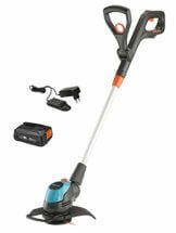 Gardena Akku-Trimmer EasyCut 23/18V P4A Ready-To-Use Set: Rasentrimmer mit 230 mm Schnittkreis, verstellbarer Griff, Pflanzenschutzbügel und Stielneigungsverstellung, inkl. 18 V P4A Akku (14700-20) - 1