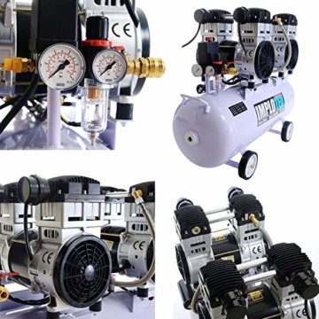 3000W 4PS Silent Flüsterkompressor Druckluftkompressor 65dB leise ölfrei flüster Kompressor Compressor IMPLOTEX - 7