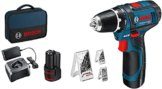 Bosch Professional 12V System Akkuschrauber GSR 12V-15 (inkl. 2x2,0 Akku + Ladegerät, 39tlg.-Zubehör-Set, in Tasche) - Amazon Exclusive Set - 1