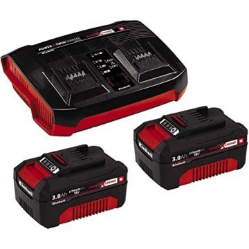 Einhell 4020450 TE-AC 36/6/8 Li OF Set-Solo Akku-Kompressor, Rot, Schwarz + Starter Kit Akku und Ladegerät Power X-Change, 18 V, 2x3,0 Ah Akku - 3