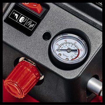 Einhell 4020450 TE-AC 36/6/8 Li OF Set-Solo Akku-Kompressor, Rot, Schwarz + Starter Kit Akku und Ladegerät Power X-Change, 18 V, 2x3,0 Ah Akku - 10
