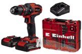 Einhell Akku-Schlagbohrschrauber-Set TE-CD 18/40 Li-i +64 (2x2,0 Ah) Power X-Change (Li-Ion, 18 V, 40 Nm, Drehzahl-Elektronik, 2-Gang-Getriebe, max. 24.000 min-1, inkl. Akkus, Ladegerät & Zubehör) - 1
