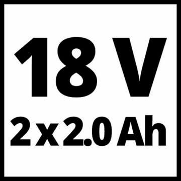 Einhell Akku-Schlagbohrschrauber-Set TE-CD 18/40 Li-i +64 (2x2,0 Ah) Power X-Change (Li-Ion, 18 V, 40 Nm, Drehzahl-Elektronik, 2-Gang-Getriebe, max. 24.000 min-1, inkl. Akkus, Ladegerät & Zubehör) - 8