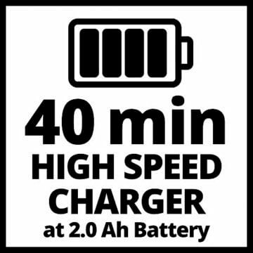 Einhell Akku-Schlagbohrschrauber-Set TE-CD 18/40 Li-i +64 (2x2,0 Ah) Power X-Change (Li-Ion, 18 V, 40 Nm, Drehzahl-Elektronik, 2-Gang-Getriebe, max. 24.000 min-1, inkl. Akkus, Ladegerät & Zubehör) - 10