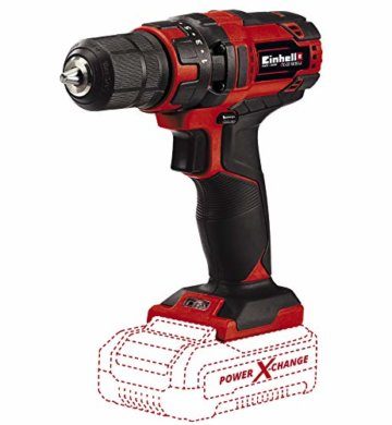 Einhell Akkuschrauber TC-CD 18/35 Li-Solo Power X-Change (Li-Ion, Rot, 18 V, 550 min.-1, 35Nm/ohne Akku, 10 mm Bohrfutter und Ladegerät) - 1