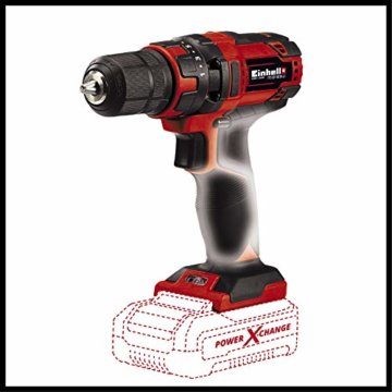 Einhell Akkuschrauber TC-CD 18/35 Li-Solo Power X-Change (Li-Ion, Rot, 18 V, 550 min.-1, 35Nm/ohne Akku, 10 mm Bohrfutter und Ladegerät) - 5
