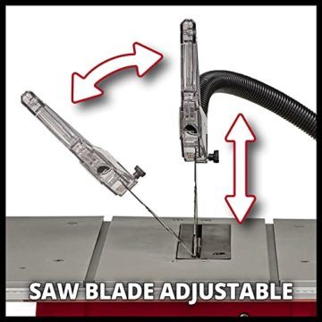 Einhell Tischkreissäge TC-TS 2025/2 U (Neuheit 2020), (max. 2.000 Watt, Verstellung für Höhe/Neigung des Präzisionssägeblatts, Parallelanschlag, Winkelanschlag +/- 60°,Auflagefläche l./r.), Rot/Silber - 3