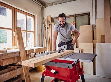 Einhell Tischkreissäge TC-TS 2225 U (max. 2200 W, Ø254 x ø30 mm Sägeblatt, Parallel-/Winkelanschlag, Softstart, neigbares Sägeblatt, Höhenverstellung bis 80 mm) - 2