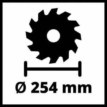 Einhell Tischkreissäge TC-TS 2225 U (max. 2200 W, Ø254 x ø30 mm Sägeblatt, Parallel-/Winkelanschlag, Softstart, neigbares Sägeblatt, Höhenverstellung bis 80 mm) - 11