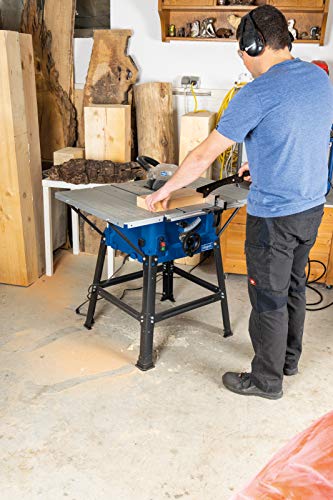 Scheppach Tischkreissäge HS100S (2000W, Schwarz, Blau, Sägeblatt Ø250mm, Schnitthöhe 85mm, Tischgröße mit Verbreiterung 642 x 940 mm, Tischhöhe 830mm) - 6