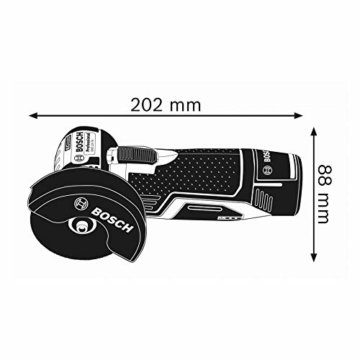 Bosch Professional 12V System Akku Winkelschleifer GWS 12V-76 (3 Trennscheiben, Scheibendurchmesser: 76 mm, ohne Akkus und Ladegerät, in L-BOXX) - 3