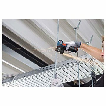 Bosch Professional 12V System Akku Winkelschleifer GWS 12V-76 (3 Trennscheiben, Scheibendurchmesser: 76 mm, ohne Akkus und Ladegerät, in L-BOXX) - 5