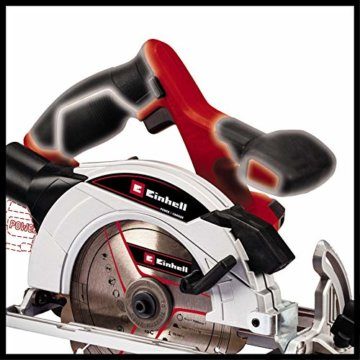 Einhell Akku-Handkreissäge TE-CS 18/165-1 Li-Solo Power X-Change (18 V, Li-Ion, Ø165 x Ø20 mm Sägeblatt, werkzeuglose Einstellung bei Schnitttiefe + Neigungswinkel, ohne Akku und Ladegerät) - 6