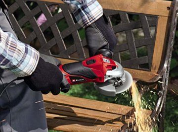 Einhell Winkelschleifer TC-AG 125 (850W, 12.000 1/min Drehzahl, 125mm Scheiben-ø, Scheibenschutz, Spindelarretierung, flacher Aluminium-Getriebekopf) - 2