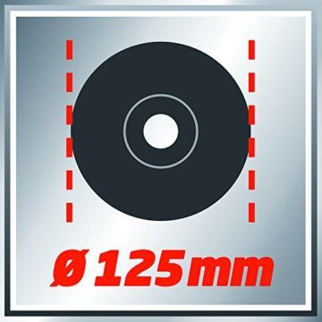 Einhell Winkelschleifer TC-AG 125 (850W, 12.000 1/min Drehzahl, 125mm Scheiben-ø, Scheibenschutz, Spindelarretierung, flacher Aluminium-Getriebekopf) - 5