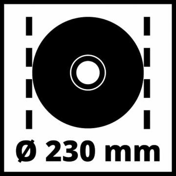 Einhell Winkelschleifer TE-AG 230/2000 (2050 W, Scheibe Ø 230 mm, Softstart, Schutzhaube, ohne Trennscheibe) - 12