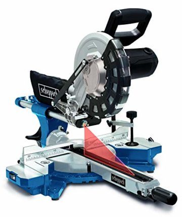 Scheppach HM254 Kappzugsäge mit Softstart & Laser - 2000W Leistung |Ø 255mm Sägeblatt | Schnittbreite/höhe: 340mm x 90mm | Drehtisch mit Schnellarretierung | Kappsäge Gehrungssäge | inkl. 2. Sägeblatt - 2