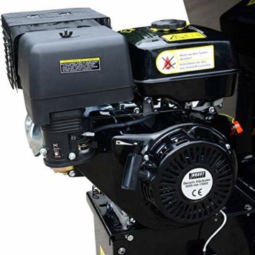 BRAST Benzin Häcksler Gartenhäcksler 11kW (15PS) 420ccm Deichsel 22 Messer extra große Räder Schredder Motor-Häcksler - 2