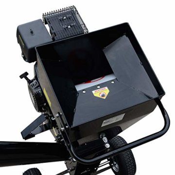 BRAST Benzin Häcksler Gartenhäcksler 11kW (15PS) 420ccm Deichsel 22 Messer extra große Räder Schredder Motor-Häcksler - 4