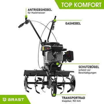 BRAST Benzin Motorhacke Gartenfräse 1,9kW(2,6PS)-5,15kW(7PS) 25-85cm Arbeitsbreite viele Modelle für kleine bis sehr große Grundstücke BRB-AF 5500 - 5