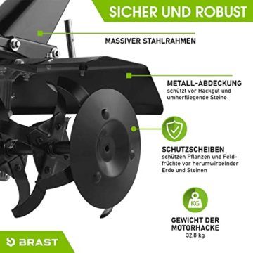 BRAST Benzin Motorhacke Gartenfräse 1,9kW(2,6PS)-5,15kW(7PS) 25-85cm Arbeitsbreite viele Modelle für kleine bis sehr große Grundstücke BRB-AF 5500 - 6