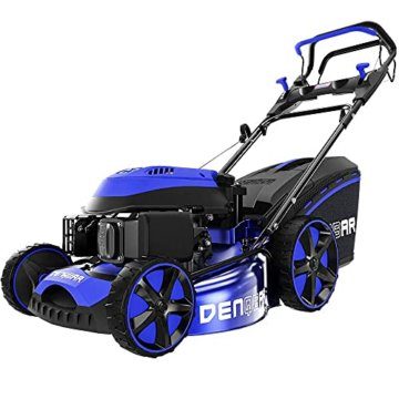 DENQBAR Benzin-Rasenmäher DQ-R51EV (9-in-1, E-Start, Gangwahl, 51 cm Schnittbreite, Mulcher, Mäher, Radantrieb, Grasfangkorb 65 L, Schnitthöhe 25-75 mm) - 3