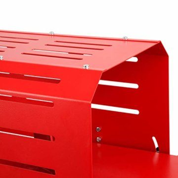 EBERTH Holzspalter Brennholzspalter Hydraulikspalter Elektrisch 2200W, mit Unterbau, 7t Spaltkraft und Käfig, max. bis 52cm Holzlänge und 25cm Durchmesser, Transporträder, 230V, Liegend - 4