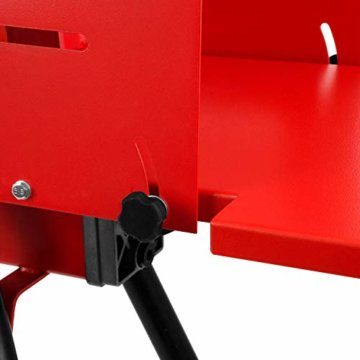 EBERTH Holzspalter Brennholzspalter Hydraulikspalter Elektrisch 2200W, mit Unterbau, 7t Spaltkraft und Käfig, max. bis 52cm Holzlänge und 25cm Durchmesser, Transporträder, 230V, Liegend - 5