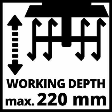Einhell Elektro-Bodenhacke GC-RT 1545 M (1500W - 45cm, 22 cm Arbeitstiefe, 45 cm Arbeitsbreite, 2-Punkt-Sicherheitsschalter, Überlastkupplung, klappbarer Führungsholm, robuste Hackmesser) - 8
