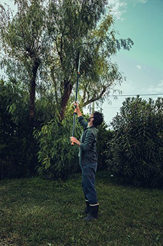 Fiskars Bypass Teleskop-Schneidgiraffe für frische Äste und Zweige, Antihaftbeschichtet, Stahlklinge/Aluminiumstiel, Länge 2,4 – 4 m, Schwarz/Orange, UPX86, 1023624 - 8