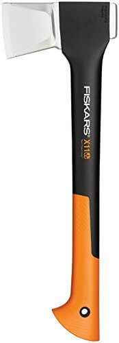 Fiskars Spaltaxt, Inklusive Klingen- und Transportschutz,: 44 cm, Antihaftbeschichtet & Axt- und Messerschärfer, Keramik- Schleifkopf/Gehäuse aus glasfaserverstärktem Kunststoff, Schwarz/Orange - 2