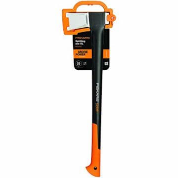 Fiskars Spaltaxt, Inklusive Klingen- und Transportschutz, Länge: 72 cm, Antihaftbeschichtet, Hochwertige Stahl-Klinge/Glasfaserverstärkter Kunststoff-Stiel, Schwarz/Orange, X25–XL, 2,4 kg, 1015643 - 6