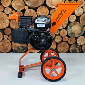 Forest Master FM6DD Benzin 4-Takt Motor Holz Garten Häcksler, 6 HP, Orange, 780 x 480 x 910 - 2