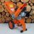 Forest Master FM6DD Benzin 4-Takt Motor Holz Garten Häcksler, 6 HP, Orange, 780 x 480 x 910 - 5