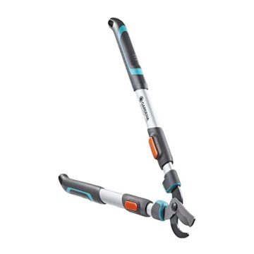 Gardena Astschere TeleCut 650-900 B: Teleskopierbare Bypass-Baumschere, ideal zum Schneiden von frischem Holz, ErgoTec Griffe (12009-20), schwarz, silber, türkis - 1
