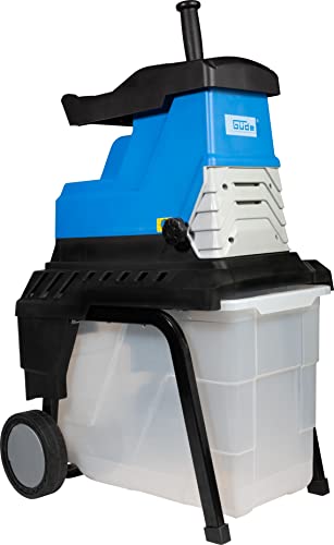 Güde 94375 GH 2800 Super Silent Gartenhäcksler (2800W, Induktionsmotor, 55L Fangbox, 45mm max. Astdicke, Leise), Blau - 1