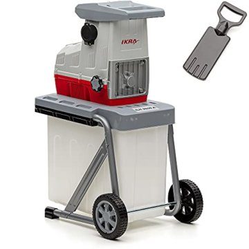 IKRA 81002880 Elektro Gartenhäcksler Walzenhäcksler ILH 3000 A, leise robust wartungsarm, Starke 3.000 Watt, Aststärke bis 44mm, 230 V - 1