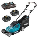 Makita Rasenmäher 36V DLM382CM2, 38 cm, 2 x 18 V (2 x 4,0 Ah) Blau - 1